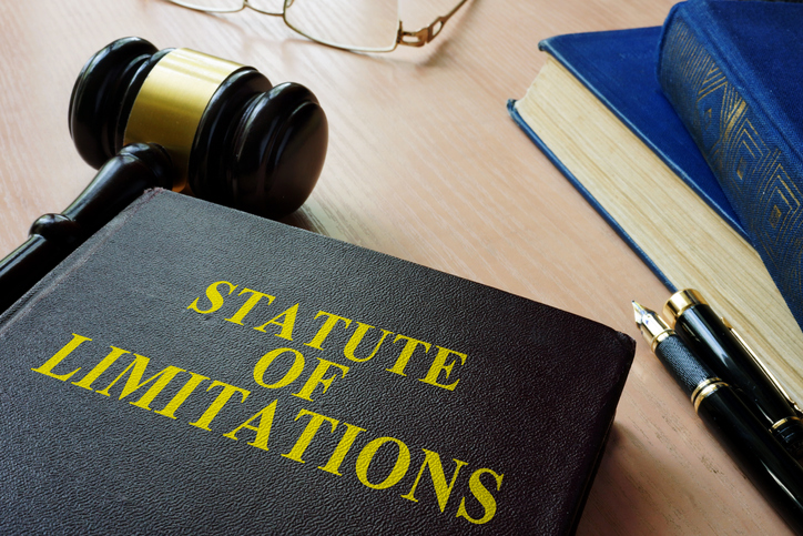Statute of limitations (SOL) on a court desk.